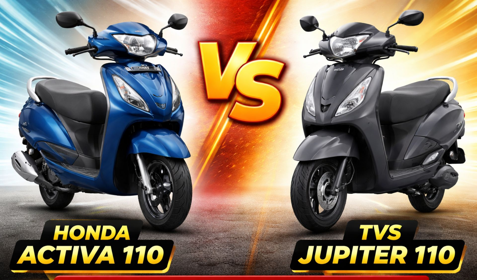 Honda Activa 110 vs TVS Jupiter 110 – Complete Detailed Comparison